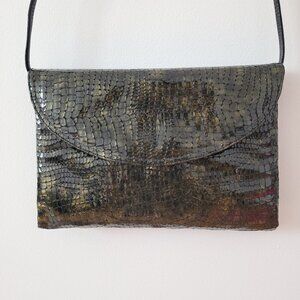Vintage Naturalizer Made in Canada Faux Snakeskin Purse